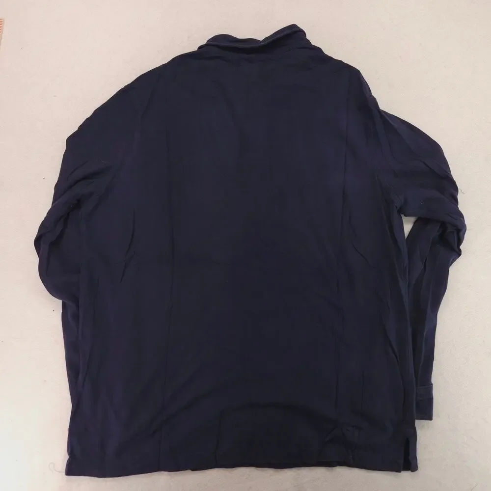 Regal Polo by Ralph Lauren Navy Embroidered Crest Long-Sleeve Polo Shirt